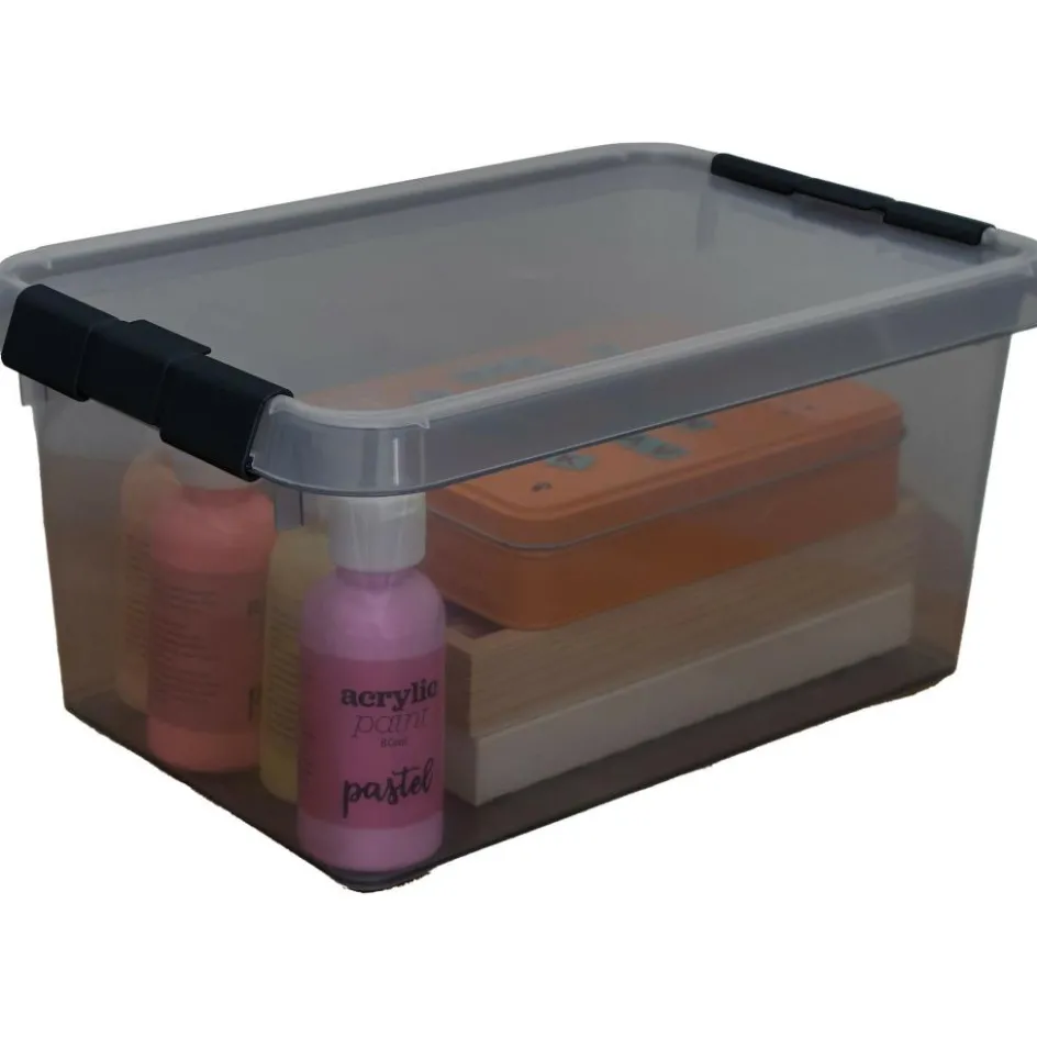 Online Sunware Comfort Line opbergbox 6 liter transparant grijs zwart