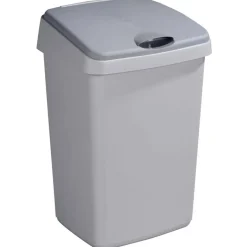 Sunware Delta prullenbak met klep 25 liter grijs