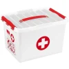 Sunware Q-Line First Aid opbergbox 22 liter wit rood