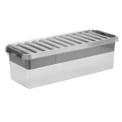 Sunware Q-Line Multi opbergbox 9,5 liter transparant metaal