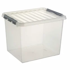 Outlet Sunware Q-Line opbergbox 52 liter transparant metaal