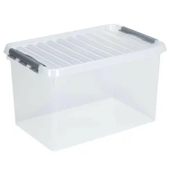 Sunware Q-Line opbergbox 62 liter transparant metaal