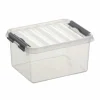 Sunware Q-Line opbergbox 2 liter transparant metaal