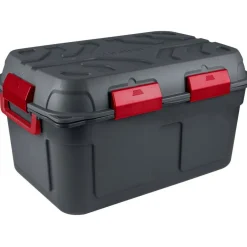 Outlet Sunware Q-line opbergbox 130 liter antraciet rood