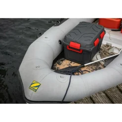 Outlet Sunware Q-line opbergbox 130 liter antraciet rood