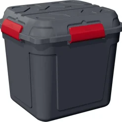 Sunware Q-line opbergbox 110 liter antraciet rood