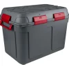 Clearance Sunware Q-line opbergbox 160 liter antraciet rood