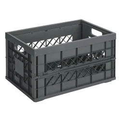 Sunware Square Heavy Duty vouwkrat 45 liter antraciet