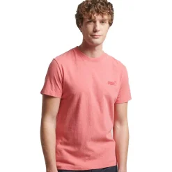 Sale Superdry Essential Logo shirt heren punch pink marl