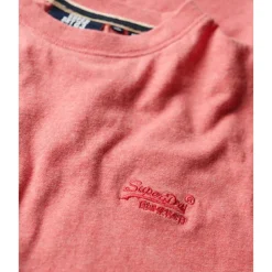 Sale Superdry Essential Logo shirt heren punch pink marl