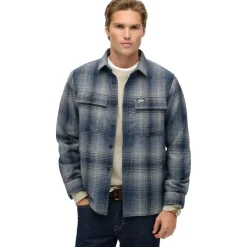 Discount Superdry Miller overhemd heren ombre blue