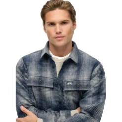 Discount Superdry Miller overhemd heren ombre blue