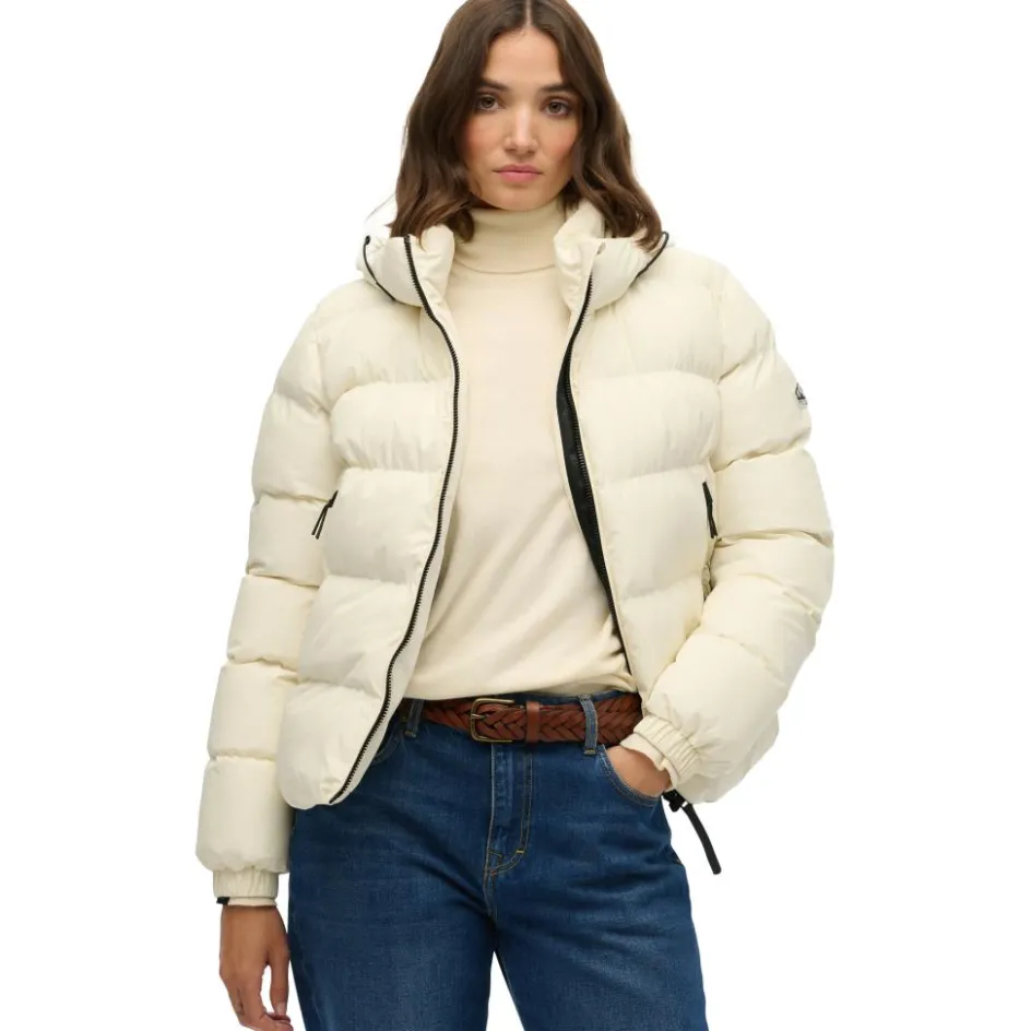 Superdry Puffer winterjas dames off white