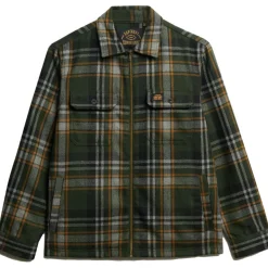 Superdry Wool Miller vest heren buckshot check olive