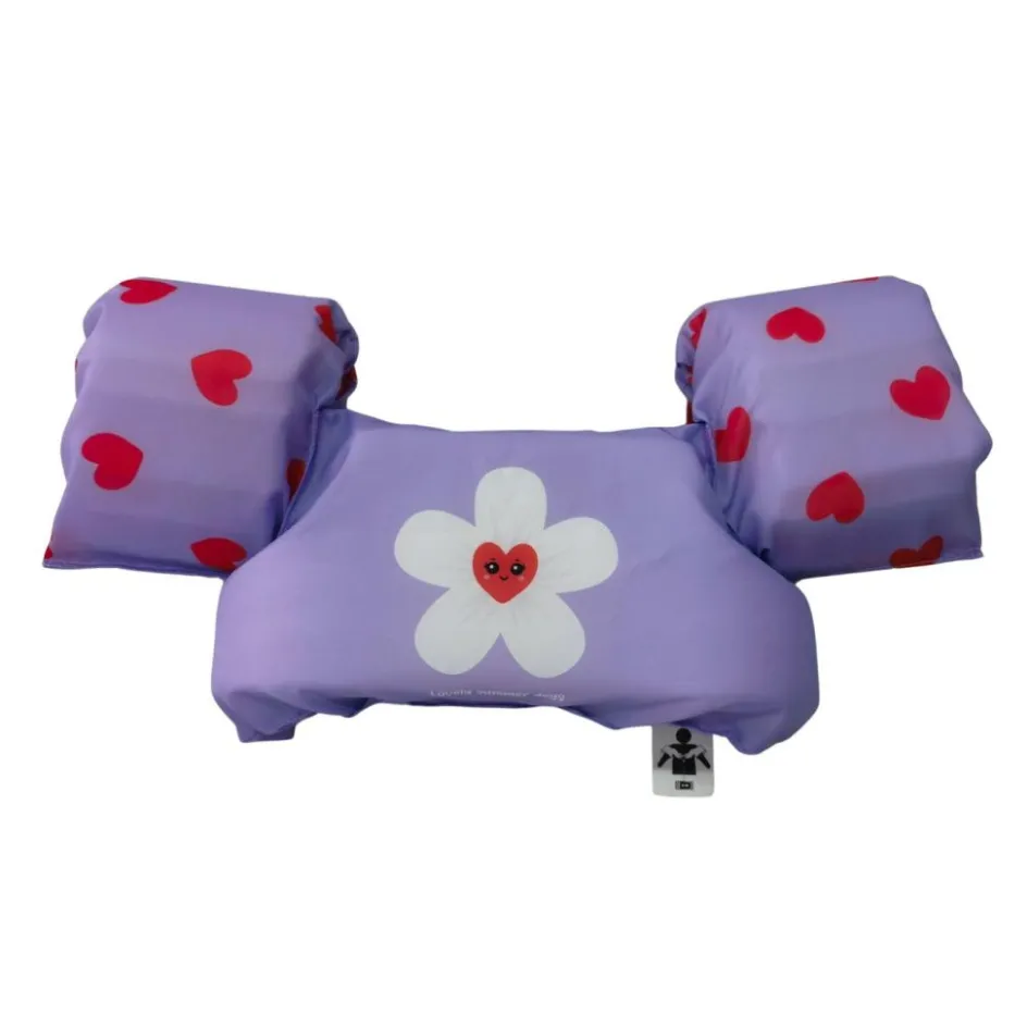 Swim Essentials Puddle Jumper zwemvest 2 tot 6 jaar - 15 tot 30 kg lila hartjes