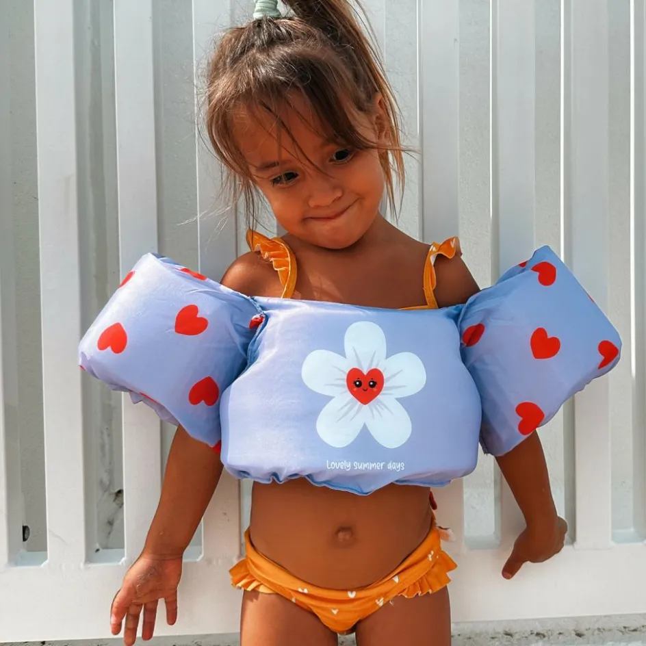 Swim Essentials Puddle Jumper zwemvest 2 tot 6 jaar - 15 tot 30 kg lila hartjes