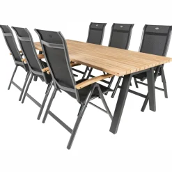 TASTE by 4 Seasons  Ambassador 240 x 100 cm Alice 6 tuinset teak
