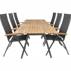 TASTE by 4 Seasons  Ambassador 240 x 100 cm Troy 6 tuinset teak
