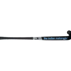 Clearance The Indian Maharadja Blade Mid Bow zaalhockeystick junior mulberry wood black blue