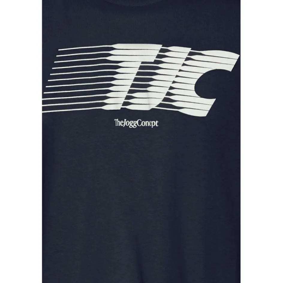 TheJoggConcept Silas Logo shirt heren navy blazer