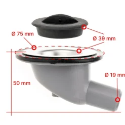 Thetford Afvoerplug haaks 19 mm