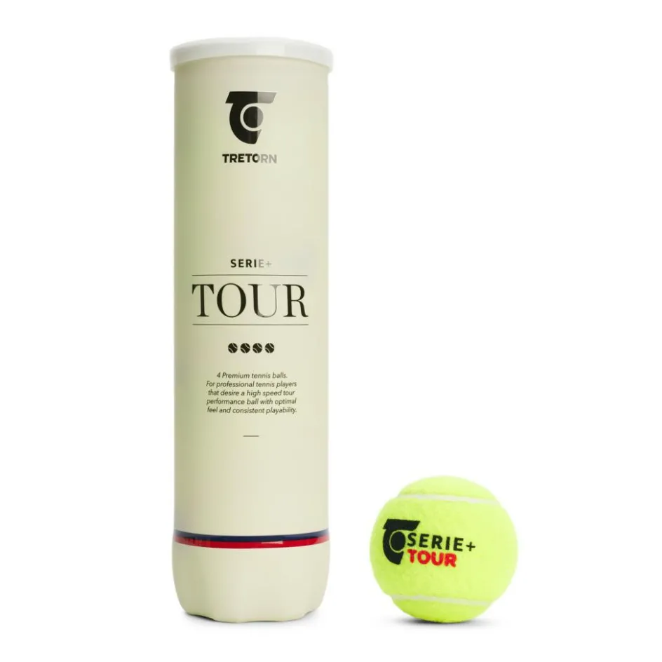 Tretorn Serie+ Tour tennisballen 4-pack geel