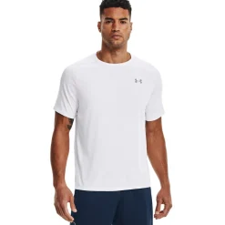 Discount Under Armour  Tech 2.0 sportshirt heren white overcast grey