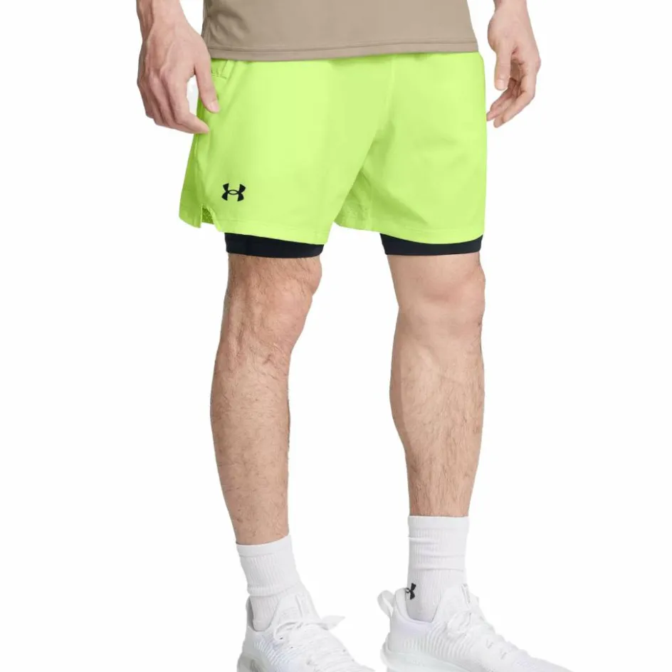 Sale Under Armour Vanish Woven 2-in-1 short heren morph green black