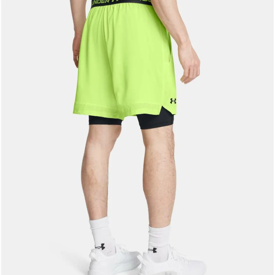 Sale Under Armour Vanish Woven 2-in-1 short heren morph green black
