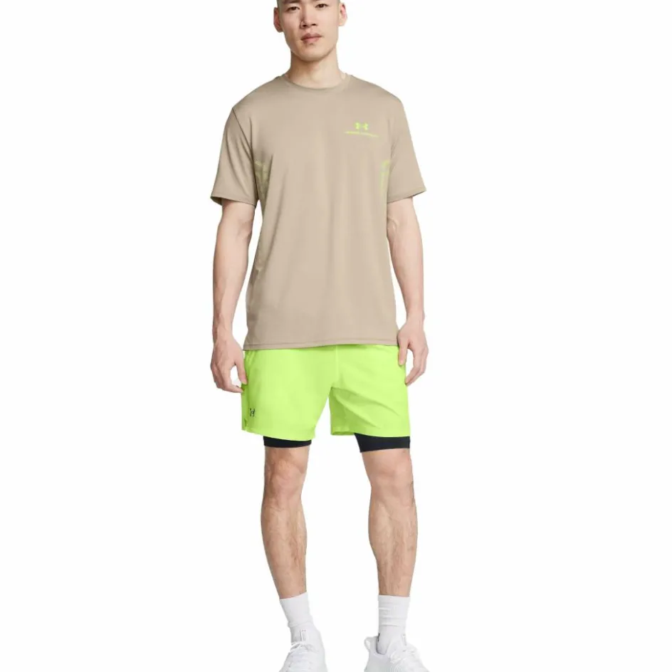 Sale Under Armour Vanish Woven 2-in-1 short heren morph green black