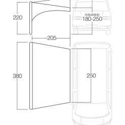 Sale Vango Airbeam Sky Canopy caravanluifel 250 cm