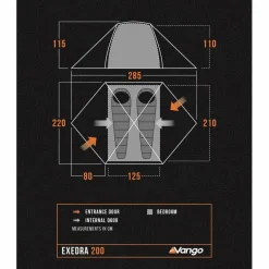 Discount Vango Exedra 200 lichtgewicht koepeltent green