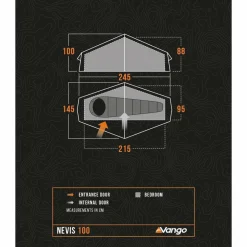 New Vango Nevis 100 lichtgewicht tunneltent green