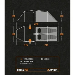 Vango Omega 250 lichtgewicht tunneltent green