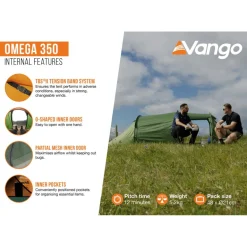 Hot Vango Omega 350 lichtgewicht tunneltent green