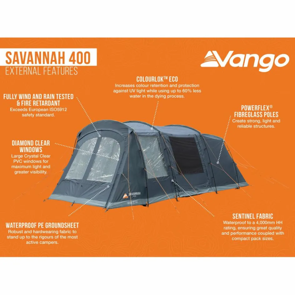 Vango Savannah 400 Package tunneltent blue