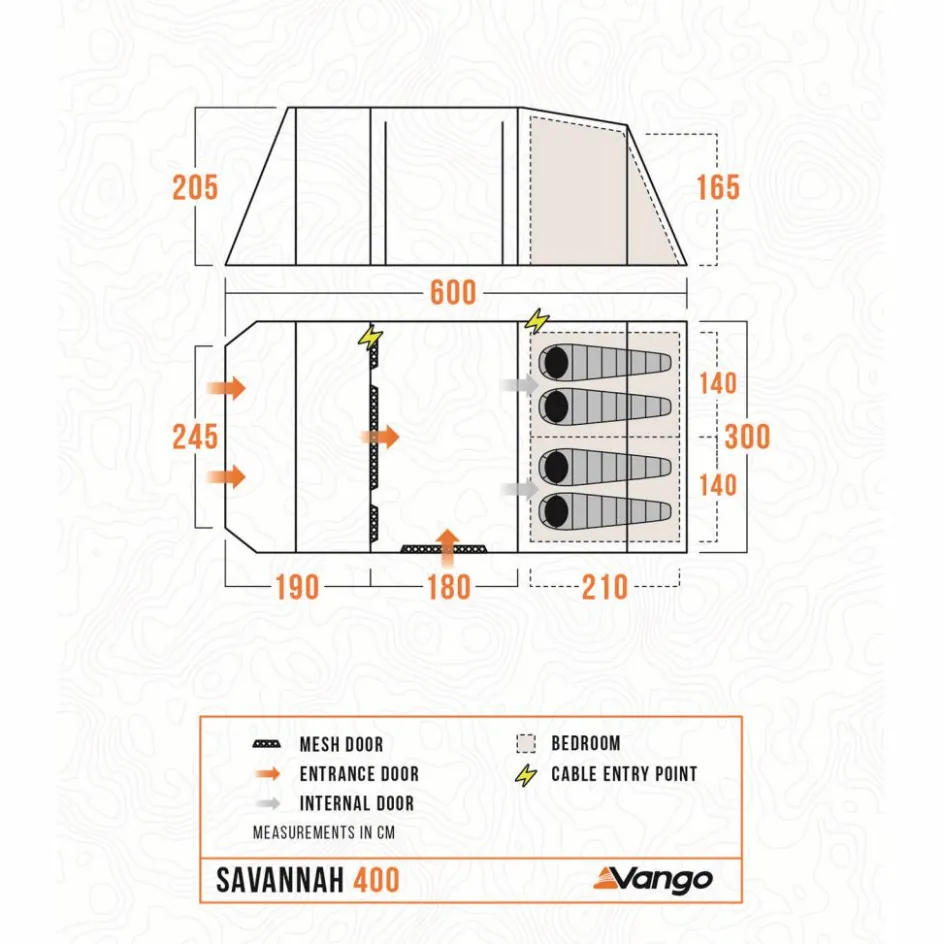 Vango Savannah 400 Package tunneltent blue