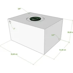 Discount Vecam Watertank 70 liter 55 x 41 x 30 cm wit