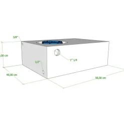 Discount Vecam Watertank 42 liter 56 x 40 x 19 cm wit