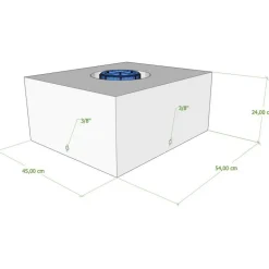 Discount Vecam Watertank 58 liter 45 x 54 x 24 cm wit