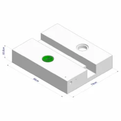 Vecam Watertank Ducato X250-X290 140 liter 96 x 79 x 19,5 cm wit