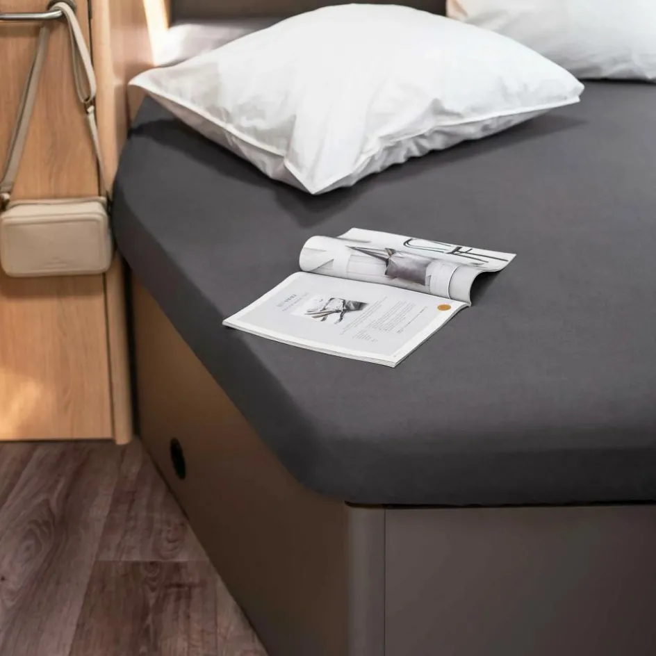 Outlet Walra Travel Jersey hoeslaken Frans bed links antraciet