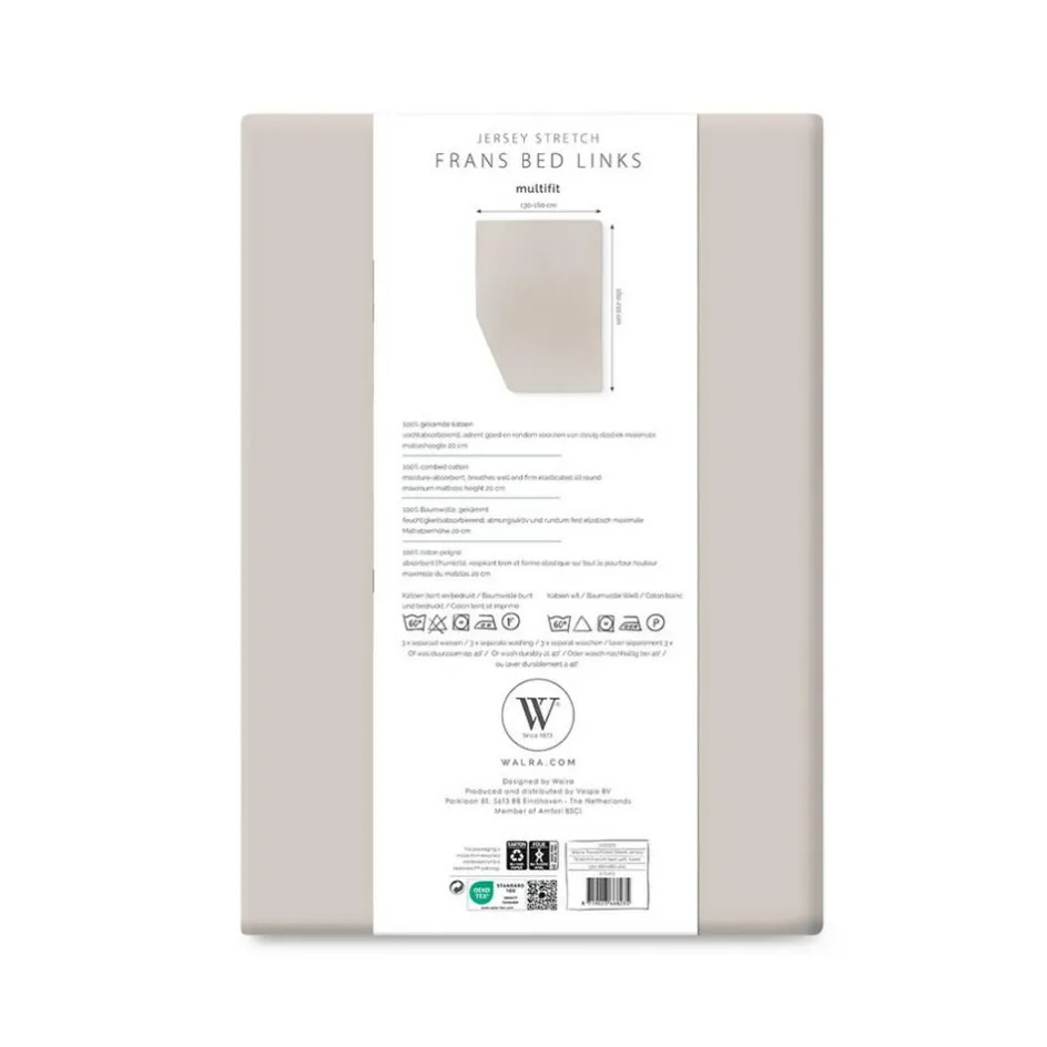 Outlet Walra Travel Jersey hoeslaken Frans bed links zand