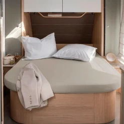 Walra Travel Jersey hoeslaken Queens bed zand