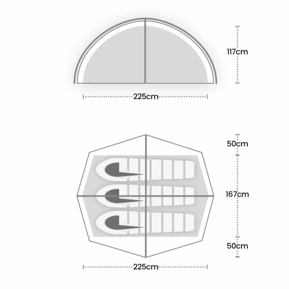 Wild Country Helm Compact 3 lichtgewicht koepeltent green
