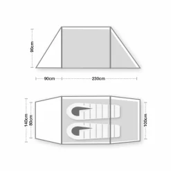 Clearance Wild Country  Hoolie Compact 2 lichtgewicht tunneltent green