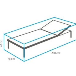 Sale Winza Outdoor Covers Premium loungebed hoes 200 x 75 x 40 grijs