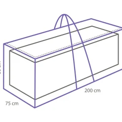 Winza Outdoor Covers Premium lounge kussentas XL 200 x 75 x 60