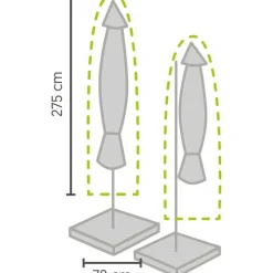 Winza Outdoor Covers  Premium parasolhoes 275 x 70 antraciet