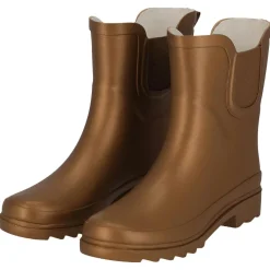 Online XQ Chelsea regenlaarzen dames bronze metallic